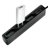 PRELUNGITOR LOGILINK, Euro skt x 3, cablu 3G 1.0mm2, 230 V/7.5 A, 50 Hz, max. 1700 W, IP20, 1.5m,negru, 