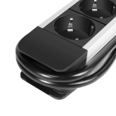 PRELUNGITOR LOGILINK, Schuko x 5, cablu 3G 1.5mm2, 230 V/16 A, 50 Hz, max. 3500 W, LCD consum, butoane: Power, Q, CO2, Reset, 1.4m, negru-argintiu, 