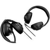 LORGAR Noah 101, Gaming headset with microphone, 3.5mm jack connection, cable length 2m, foldable design, PU leather ear pads, size: 185*195*80mm, 0.245kg, black
