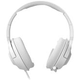 LORGAR Noah 101, Gaming headset with microphone, 3.5mm jack connection, cable length 2m, foldable design, PU leather ear pads, size: 185*195*80mm, 0.245kg, white