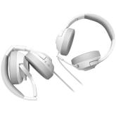 LORGAR Noah 101, Gaming headset with microphone, 3.5mm jack connection, cable length 2m, foldable design, PU leather ear pads, size: 185*195*80mm, 0.245kg, white