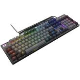 LORGAR Azar 514, Wired mechanical gaming keyboard, RGB backlight, 1680000 colour variations, 18 modes, keys number: 104, 50M clicks, linear dream switches, spring cable up to 3.4m, ABS plastic+metal, magnetic cover, 450*136*39mm, 1.17kg, black, EN layout
