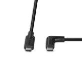 Cablu Lindy USB C, 90°, 10Gbps, 1m negru 
