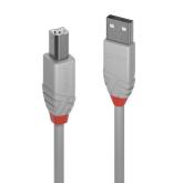 Cablu transfer Lindy LY-36681, USB 2.0 Type A to B, 0.5m, Anthra Line