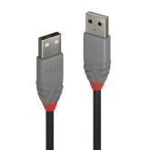 Cablu transfer Lindy LY-36691, USB 2.0 Type A, 0.5m, Anthra Line