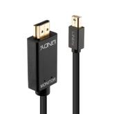 Cablu Lindy LY-36928, Mini DisplayPort to HDMI 10.2G, negru
