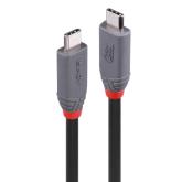 Cablu Lindy 0.8m USB4 Type C 40Gbps Anth 