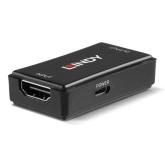 Lindy 40m HDMI 18G Repeater  Description  Extends HDMI 2.0 18G signals over 50m Supports resolutions up to 3840x2160p@60Hz 4:4:4 High Dynamic Range support for enhanced contrasts and 10-bit colour performance Minimalistic, compact design  Technical detail
