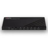 Lindy 5 Port HDMI 18G Switch  Technical details  Specifications  AV Interface: HDMI Interface Standard: HDMI 2.0 Supports Bandwidth: 18Gbps Maximum Resolution: 3840x2160@60Hz 4:4:4 8bit HDCP Support: HDCP 2.2 Supported Audio: Audio Pass-through Separate A