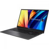 Laptop ASUS Vivobook S, M3502RA-MA014X, 15.6-inch, 2.8K (2880 x 1620) OLED 16:9, AMD Ryzen(T) 7 6800H.Mobile, AMD Radeon(T) Graphics, 8GB DDR4, 1TB, Plastic, Indie Black, Windows 11 Pro, 2 years