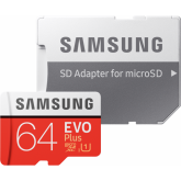 Card de memorie MicroSD SDXC Samsung EVO Plus, 64GB, Adaptor SD, Class 10