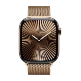 Apple Watch S10 Cellular 46mm Natural Titanium Case with Natural Milanese Loop - S/M