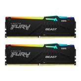 Memorie KINGSTON 32GB DDR5 6000MHz CL30 Dual Channel Kit FURY Beast RGB