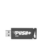 MEMORIE USB 3.2 PATRIOT PUSH+,  32 GB, profil mic, negru, 