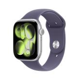 Apple Watch Series 11 GPS 46mm Silver Aluminium Case with Purple Fog Sport Band - S/M