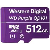 MicroSDXC Card WD Purple SC QD101 Ultra Endurance 512GB, SDA 6.0, Speed Class 10, TBW 256