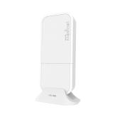 Mikrotik wAP R weatherproof 2.4Ghz wireless access point with a miniPCI-e slot, RBWAPR-2ND, 1* 10/100 Ethernet ports, 1* CPU core count, CPUnominal frequency: 650 MHz, RAM: 64 MB, Flash Storage: 16 MB, PoE in:Passive, 2* Wireless 2.4 GHz number of chains,