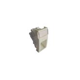 Conector inclinat, 1xRJ45 UTP cat.5e, 22.5x45 PowerCat, alb, (compatibil Legrand Mosaic) - Molex 