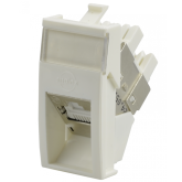 Conector inclinat, 1xRJ45 STP cat.6A, 22.5x45 PowerCat, alb, (compatibil Legrand Mosaic) - Molex 