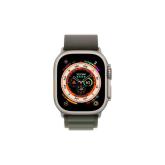 Apple Watch Ultra Cellular, 49mm Titanium Case with Green Alpine Loop