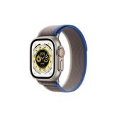 Apple Watch Ultra Cellular, 49mm Titanium Case with Blue/Gray Trail Loop -S/M