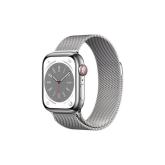 Apple Watch S8 Cellular 41mm Silver Stainless Steel Case with Silver Milanese Loop