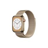 Apple Watch S8 Cellular 41mm Gold Stainless Steel Case with Gold Milanese Loop