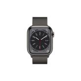 Apple Watch S8 Cellular 41mm Graphite Stainless Steel Case with Graphite Milanese Loop