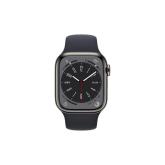 Apple Watch S8 Cellular 45mm Graphite Stainless Steel Case with Midnight Sport Band - Regular