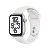 Apple Watch SE2 Cellular 44mm Silver Aluminium Case with White Sport Band - Regular