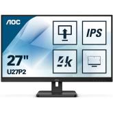 Monitor LED AOC U27P2, 27inch, UHD IPS, 4ms, 60Hz, negru