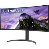 Monitor LED LG 34WP65C-B, 34inch, UWQHD VA, 1ms, 160Hz, negru