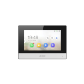 Monitor videointerfon Hikvision DS-KH6320Y-WTE2, 2 fire, 4 7-inch IPS touch screen, rezolutie: 1024 × 600, TFT, fara butoane, temperatura de functionare: -10 °C to 50 °C