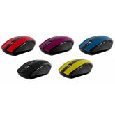 Mouse Serioux, Rainbow 400, fara fir, USB, senzor optic, distanta de operare; 10m, precizie: 1000/1600DPI ajustabila, 4 butoane, 2x baterie AAA, sisteme de operare: Windows / Mac OS / Linux, negru