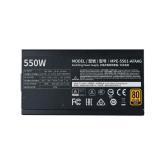 SURSA COOLER MASTER  550W (real), MWE Gold 550 V2, silent HDB fan 120mm, 80 Plus Gold, 2x PCI-E (6+2), 8x S-ATA, modulara 