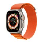 Apple Watch Ultra Cellular, 49mm Titanium Case with Orange Alpine Loop - Large