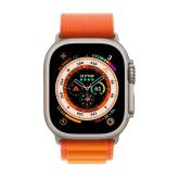 Apple Watch Ultra Cellular, 49mm Titanium Case with Orange Alpine Loop - Large