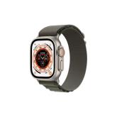 Apple Watch Ultra Cellular, 49mm Titanium Case with Green Alpine Loop -Medium