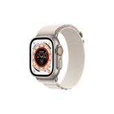 Apple Watch Ultra Cellular, 49mm Titanium Case with Starlight Alpine Loop - Large