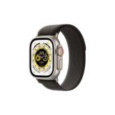 Apple Watch Ultra Cellular, 49mm Titanium Case with Black/Gray Trail Loop -S/M