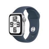 Apple Watch SE2 v2(2023) GPS 40mm Silver Alu Case w Storm Blue Sport Band - S/M