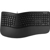 Tastatura Microsoft Wired Ergonomic, USB, neagra