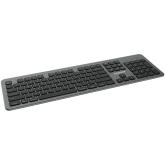 Multimedia  bluetooth 5.1 keyboard  MAC Version,104 keys, slim design with low profile silent keys,US layout ,Size 439.4*135.3mm* 23.2mm,526g