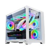 Carcasa 1STPLAYER MV6 Mid Tower ARGB ALB, Tempered Glass, Sloturi Expansiune 4, Drive Bays: 2x3.5