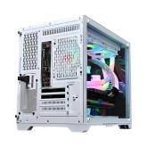 Carcasa 1STPLAYER MV6 Mid Tower ARGB ALB, Tempered Glass, Sloturi Expansiune 4, Drive Bays: 2x3.5