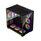Carcasa 1STPLAYER Gaming MV8 Cube Tower NEGRU