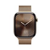 Apple Watch Series 10 GPS + Cellular 42mm Gold Titanium Case with Gold Milanese Loop