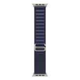 49mm Navy Alpine Loop - Large - Natural Titanium Finish