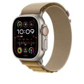 49mm Tan Alpine Loop - Large - Natural Titanium Finish