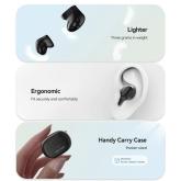 Casca Vention, wireless, tip butoni, utilizare smartphone, Bluetooth 5.3, microfon pe casca, USB type-C, acumulator charging case 250mAh, pana la 20 ore, Low audio latency, dimensiuni reduse, negru, 